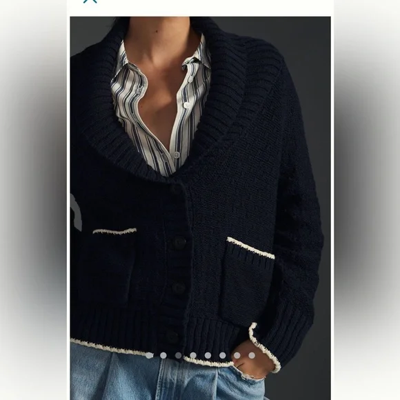 Anthropologie Maeve Seahorse Cardigan Sweater XXS. Great Condition. - Picture 2 of 6